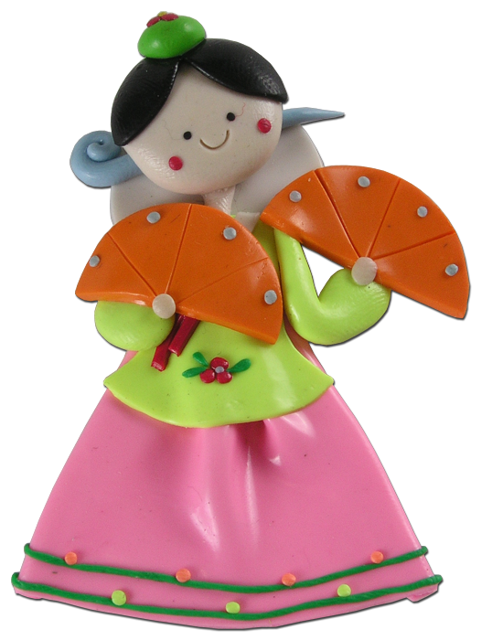 10pcs Korean Doll Fridge Magnet